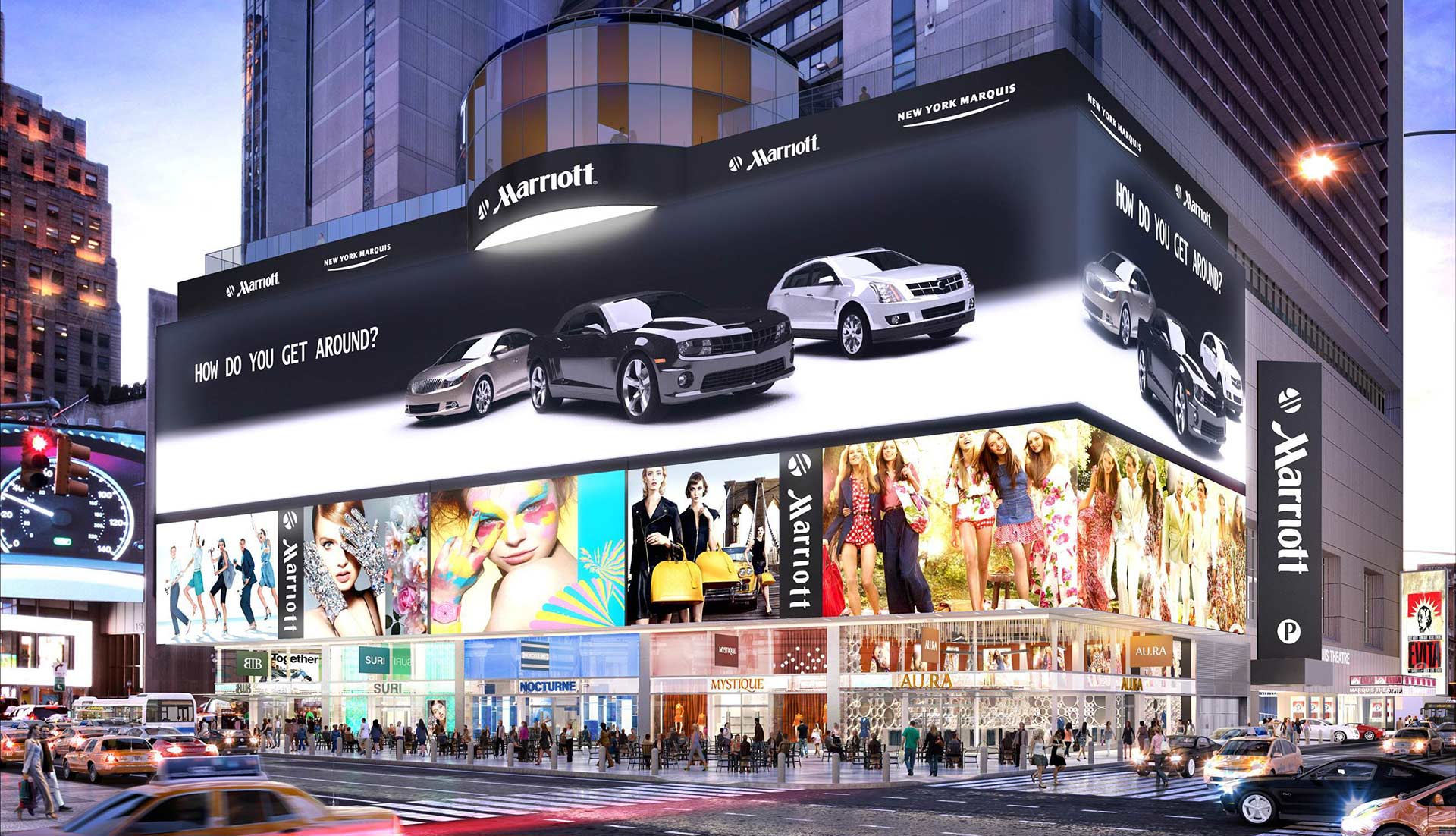Large LED Display in City Center